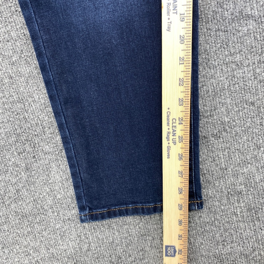 Croft & Barrow Straight Leg Jeans Womens 16 Dark Blue Denim High Rise Classic - Picture 5 of 8
